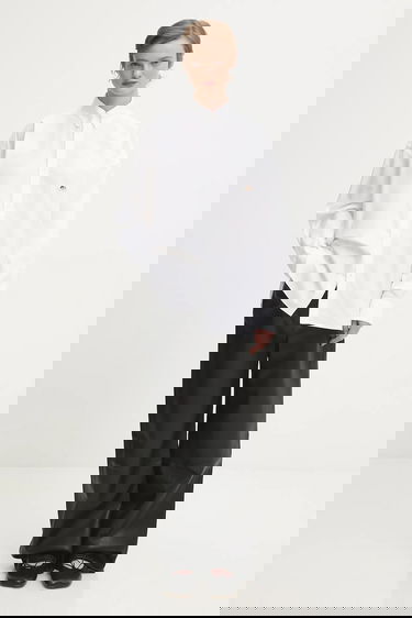 Srajce Fiorucci Angel Patch Relaxed Fit Button-Up Shirt with Classic Collar Bela | W02SMTLO055CO01WH01, 4