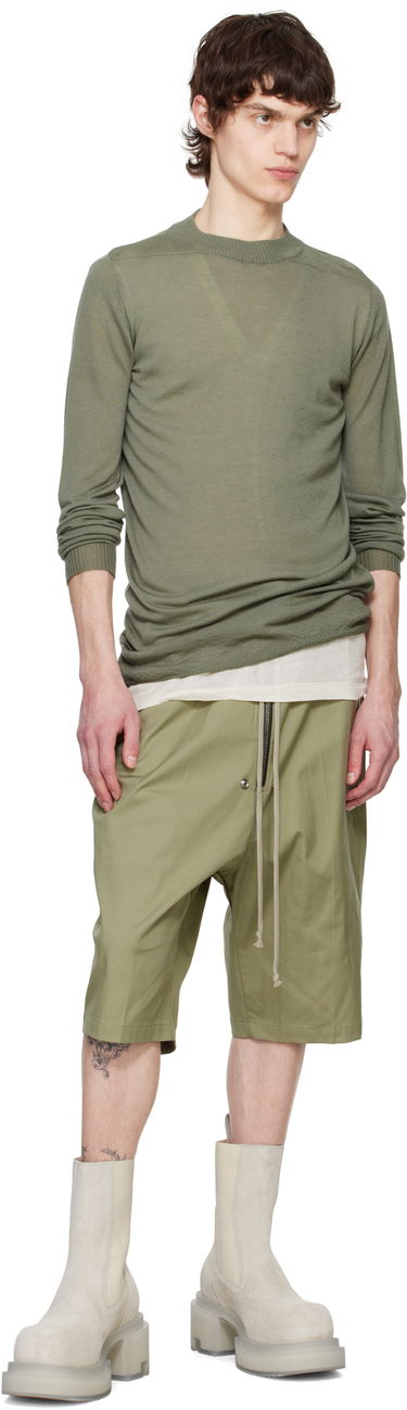 Pleteni pulover Rick Owens Rick Owens Hollywood Level Lupetto Sweater Zelena | RU01E5625 WS, 3