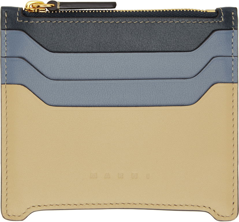 Denarnica Marni Marni Leather Trunkaroo Card Holder Bež | PFMO0112U2 P6948