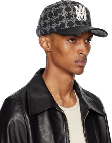 Majica AMIRI 'MA' Quad Denim Cap Črna | AMHACP1036, 4