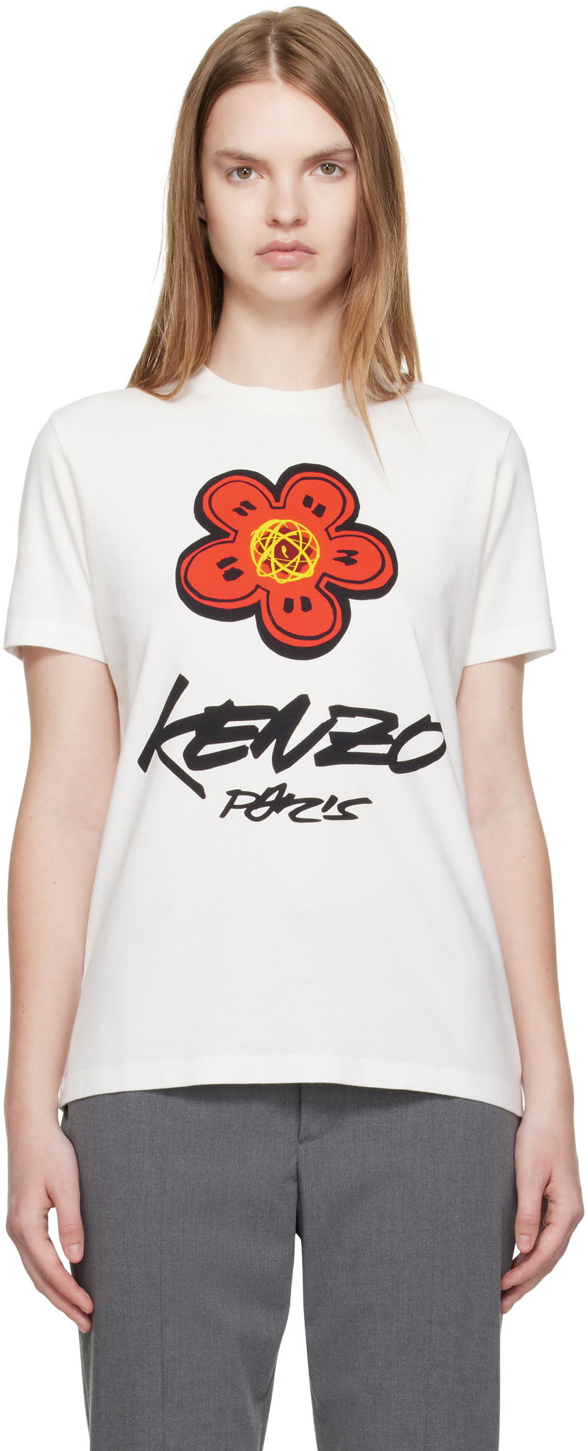 Majica KENZO Kenzo Paris Futura 2000 Edition Loose T-Shirt Bela | FF62TS3564SG