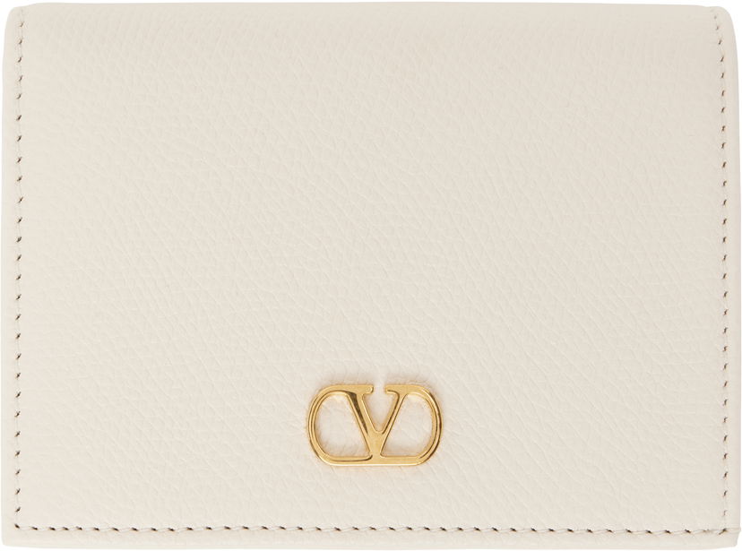 Denarnica Valentino Valentino Garavani VLogo Signature Grainy Calfskin Wallet Bež | 6W2P0AJ3SNP