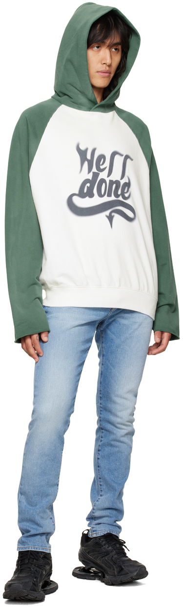 Pulover We11done We11done Graphic Print Hoodie Bela | WD-TH3-22-802-U-GR, 3