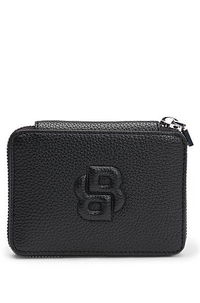 Grained Ziparound Wallet with Double B Monogram