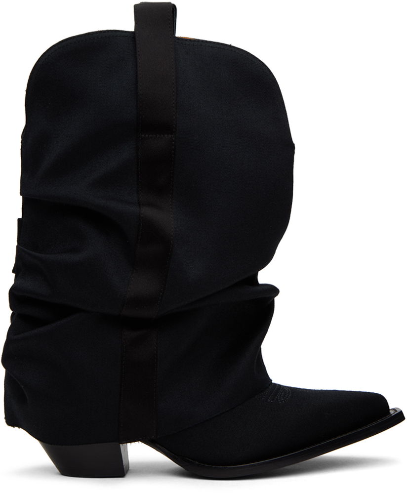 Oblačila R13 R13 Chunky Sleeve Cowboy Boots Črna | R13S0109-S101A