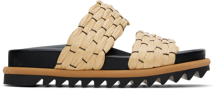 Spodnje perilo in nogavice Dries Van Noten Dries Van Noten Braided Slide Sandals Bež | WS241-1110-801