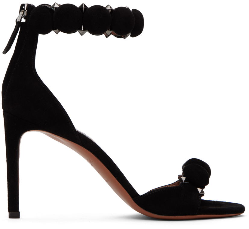 Superge in čevlji Alaïa ALAÏA Bombe Suede Heeled Sandals Črna | AA3S770C0C16