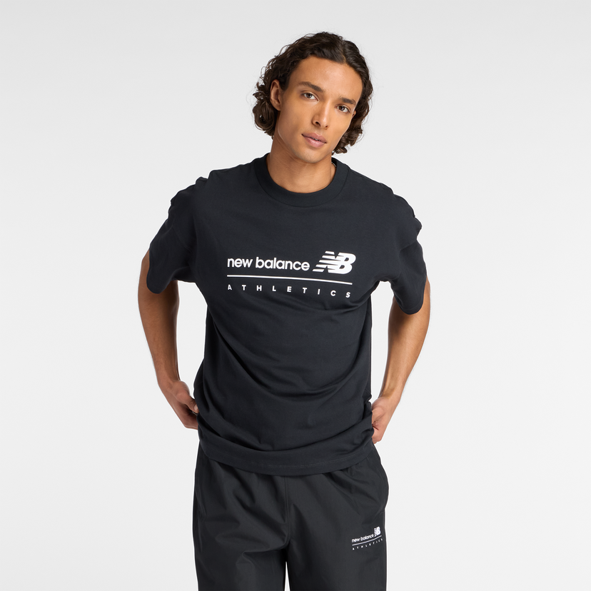 Majica New Balance Athletics T-Shirt Črna | NBMT53525BK
