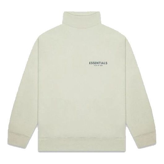 Pleteni pulover Fear of God Essentials Mock Neck Sweatshirt Zelena | FOG-FW20-306