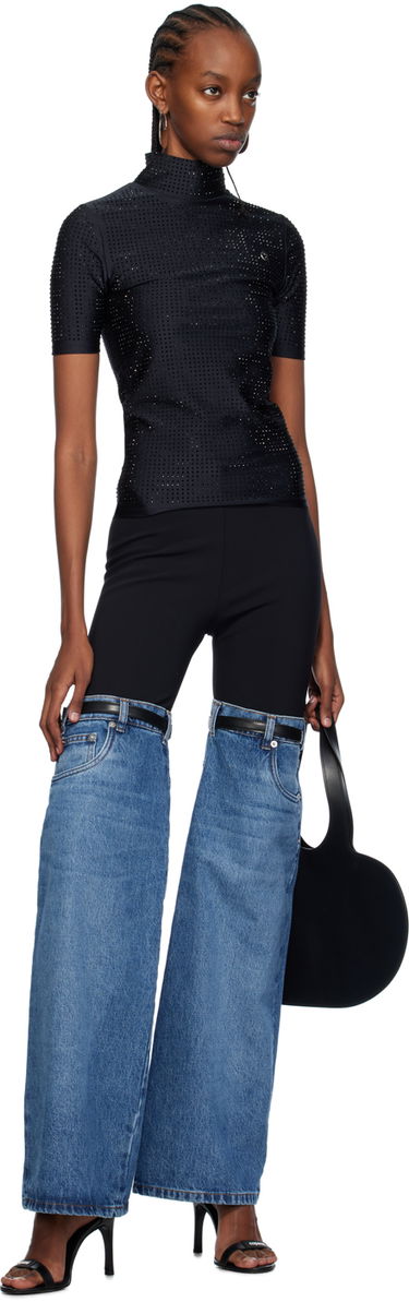 Pleteni pulover Coperni Coperni Crystal Embellished Mock Neck Top Črna | COPJS20BIS855, 3