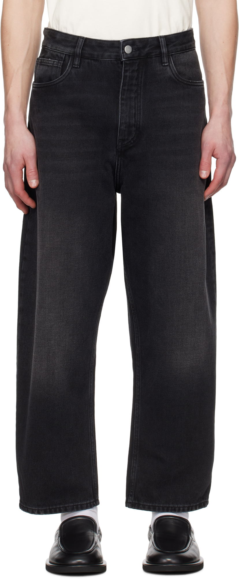 Kavbojke Studio Nicholson Studio Nicholson Land Jeans Črna | LAND SNM - 1111