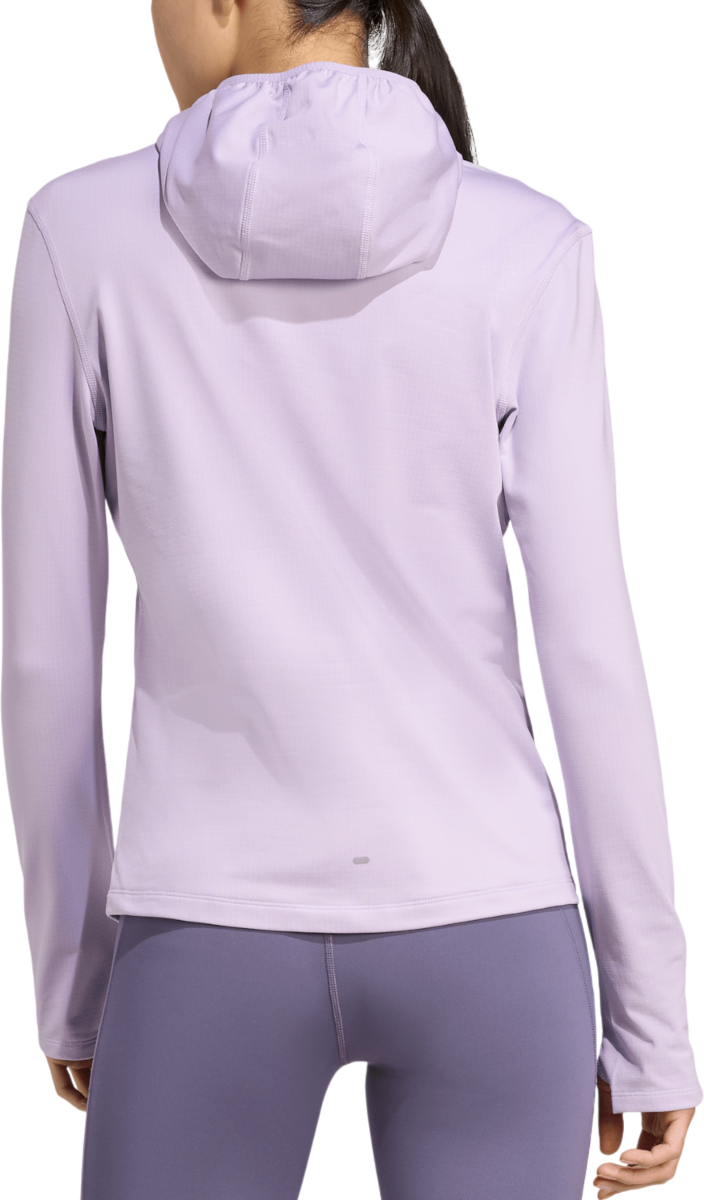 Pulover adidas Originals Own the Run Hooded Running Top Lila | jw9653, 1