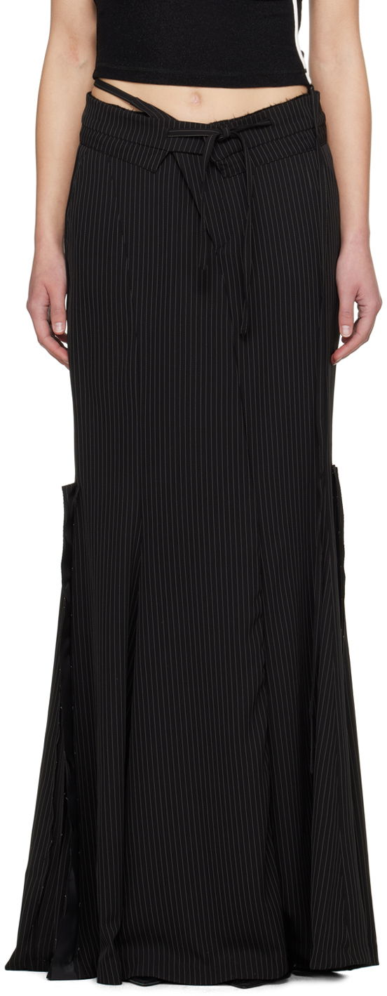 Krila Ottolinger Ottolinger Pinstripe Mermaid Maxi Skirt Črna | 2304201