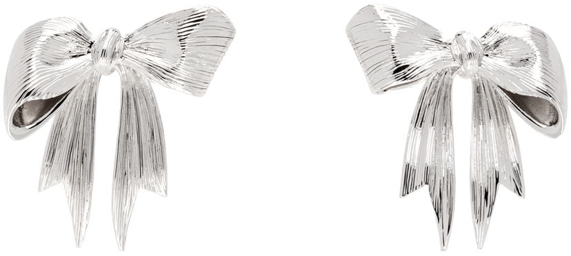Uhani SHUSHU/TONG YVMIN Edition Stringy Bowknot Earrings Kovinski | 24822SLV00DLR