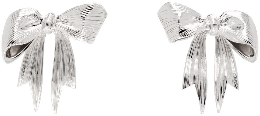 Uhani SHUSHU/TONG YVMIN Edition Stringy Bowknot Earrings Kovinski | 24822SLV00DLR, 0