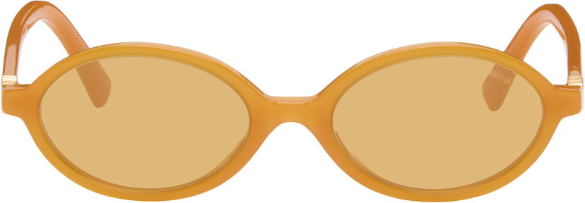 Sončna očala Miu Miu Miu Regard Oval Sunglasses Oranžna | 0MU 04ZS 8056262145593