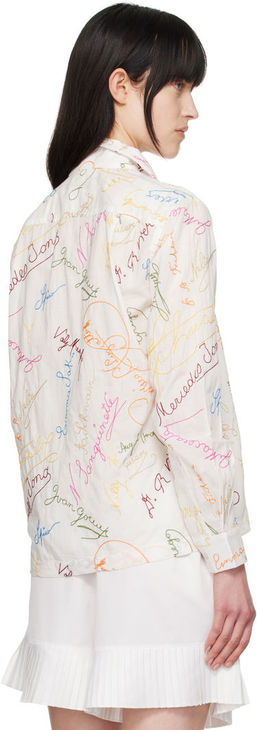 Srajce Bode Bode Signature Scrawl Button-Down Shirt Bela | MRS25SH015, 2