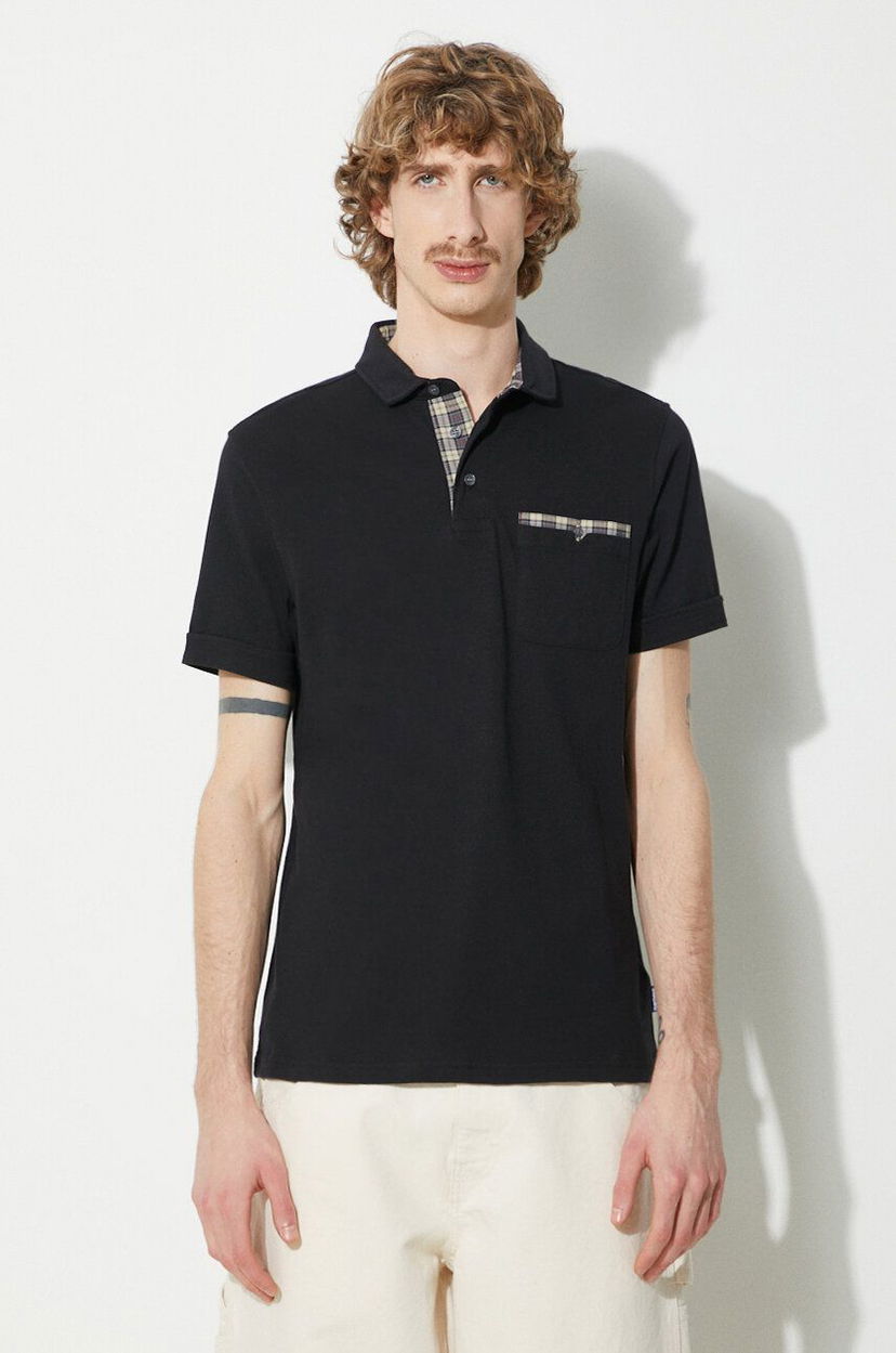 Polo majica Barbour Polo Shirt Short Sleeve Črna | MML1071