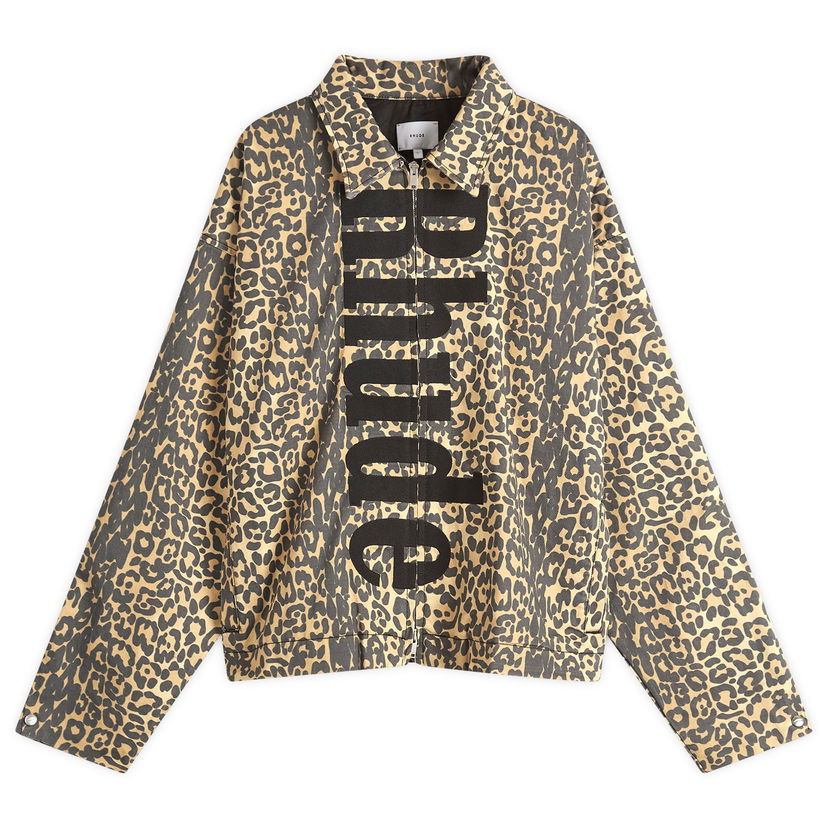 Jakna Rhude Rhude Leopard Work Jacket, Size Large Bež | RHSS25JA090120274