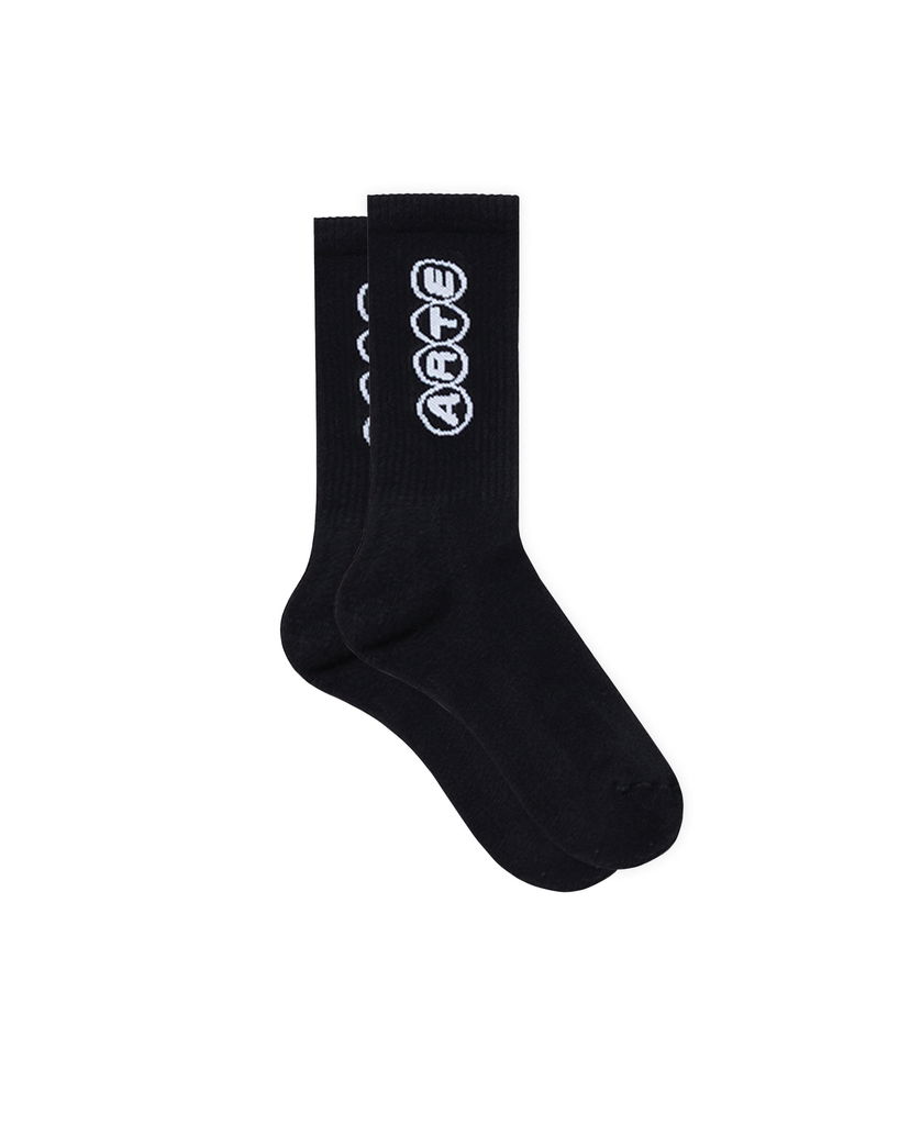 Nogavice Arte Antwerp Arte Antwerp Circle Logo Socks Črna | AW25-236M-BLK