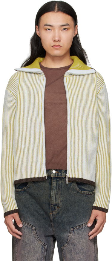 Pleteni pulover Eckhaus Latta Eckhaus Latta Huddle Zip Sweater Rumena | 8267-EL-PF25-C, 0