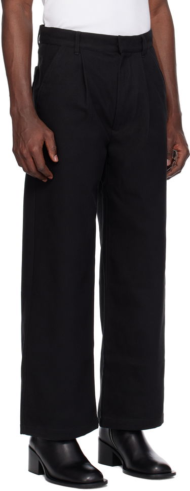 Hlače izzue Relaxed Fit Twill Pants Črna | IZXPTL6137W4NBKX, 1