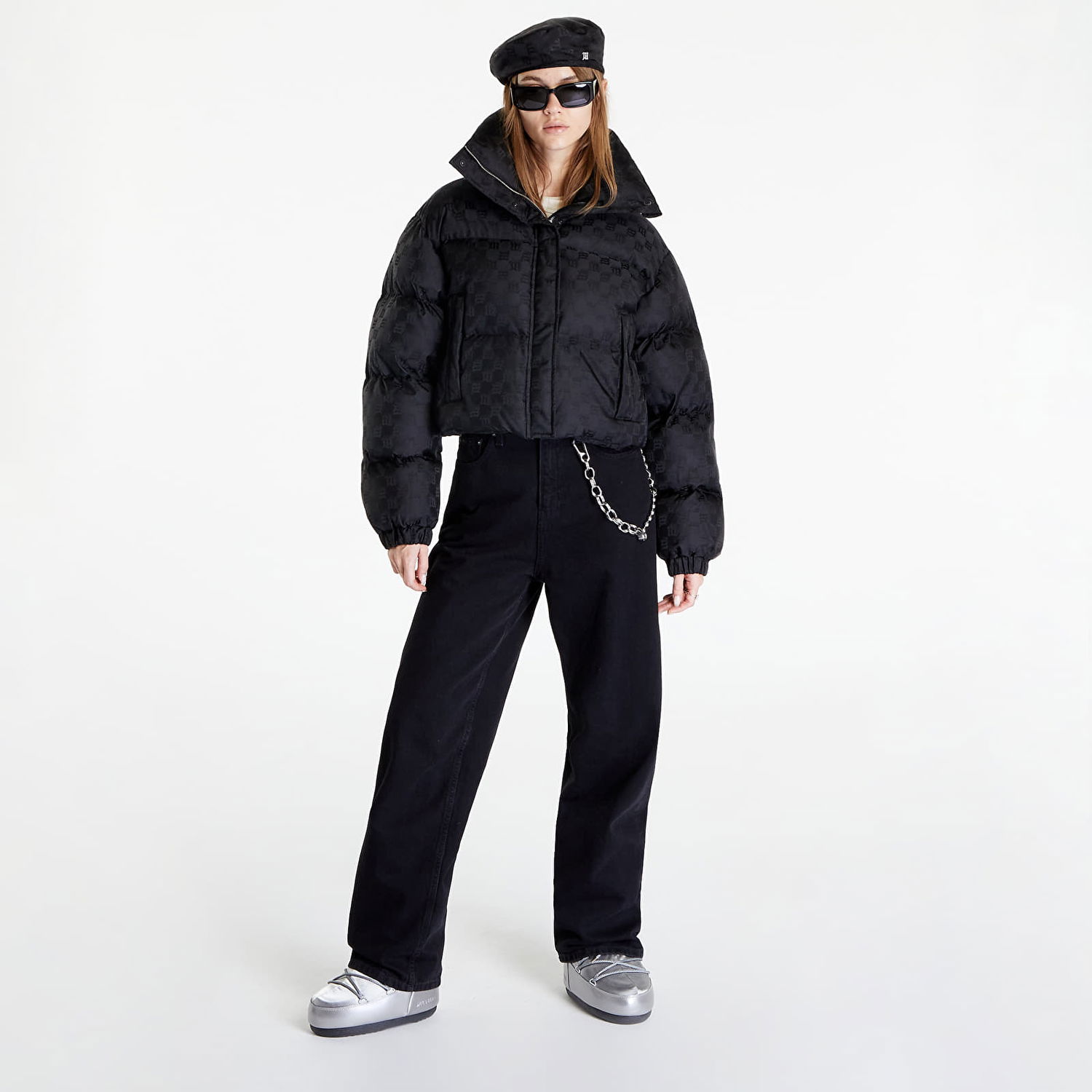 Puhovka MISBHV Monogram Nylon Puffer Črna | 3121W414, 1