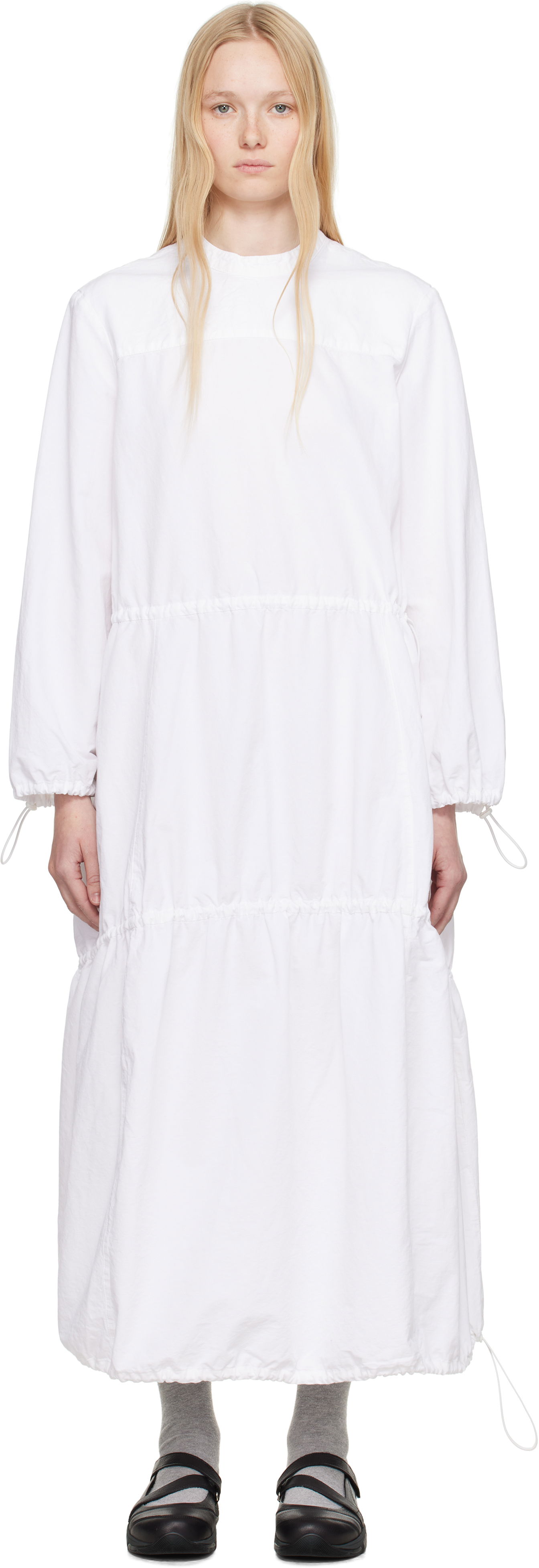 Obleke YMC YMC Carter Maxi Dress Bela | Q1YAB, 0