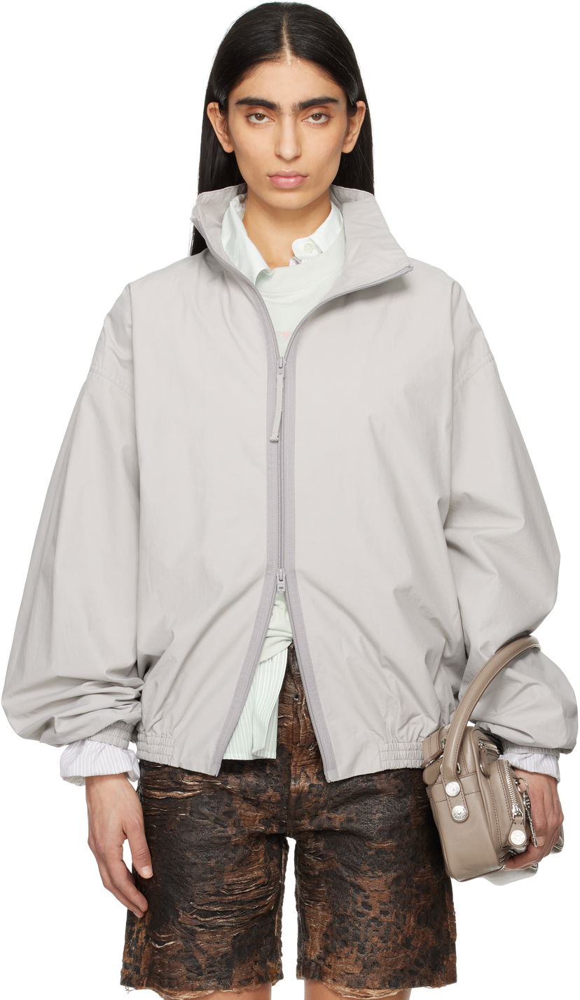 Vetrovka Acne Studios Acne Studios Logo Zip Up Jacket Siva | B90800-