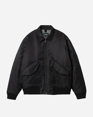 Bomber jakna Carhartt WIP Olten Črna | I032300-1SXX, 0