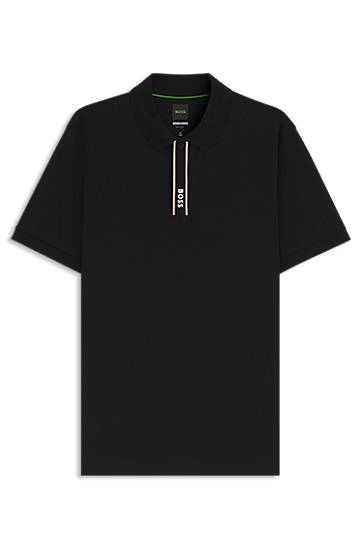 Polo majica BOSS Paddy polo shirt with striped placket and logo Črna | 50549362