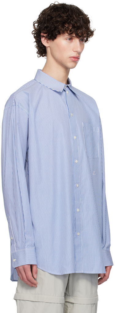 Srajce Helmut Lang Helmut Lang Oversized Striped Shirt Modra | O05HM599, 1