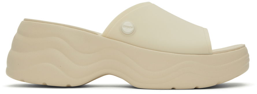 Superge in čevlji Crocs Skyline Slides "Off-White" Bež | 208182, 0