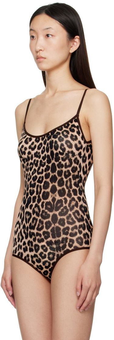 Bodi Baserange Baserange Emily Leopard Print Bodysuit Rjava | BSEM-CI-AU25, 3