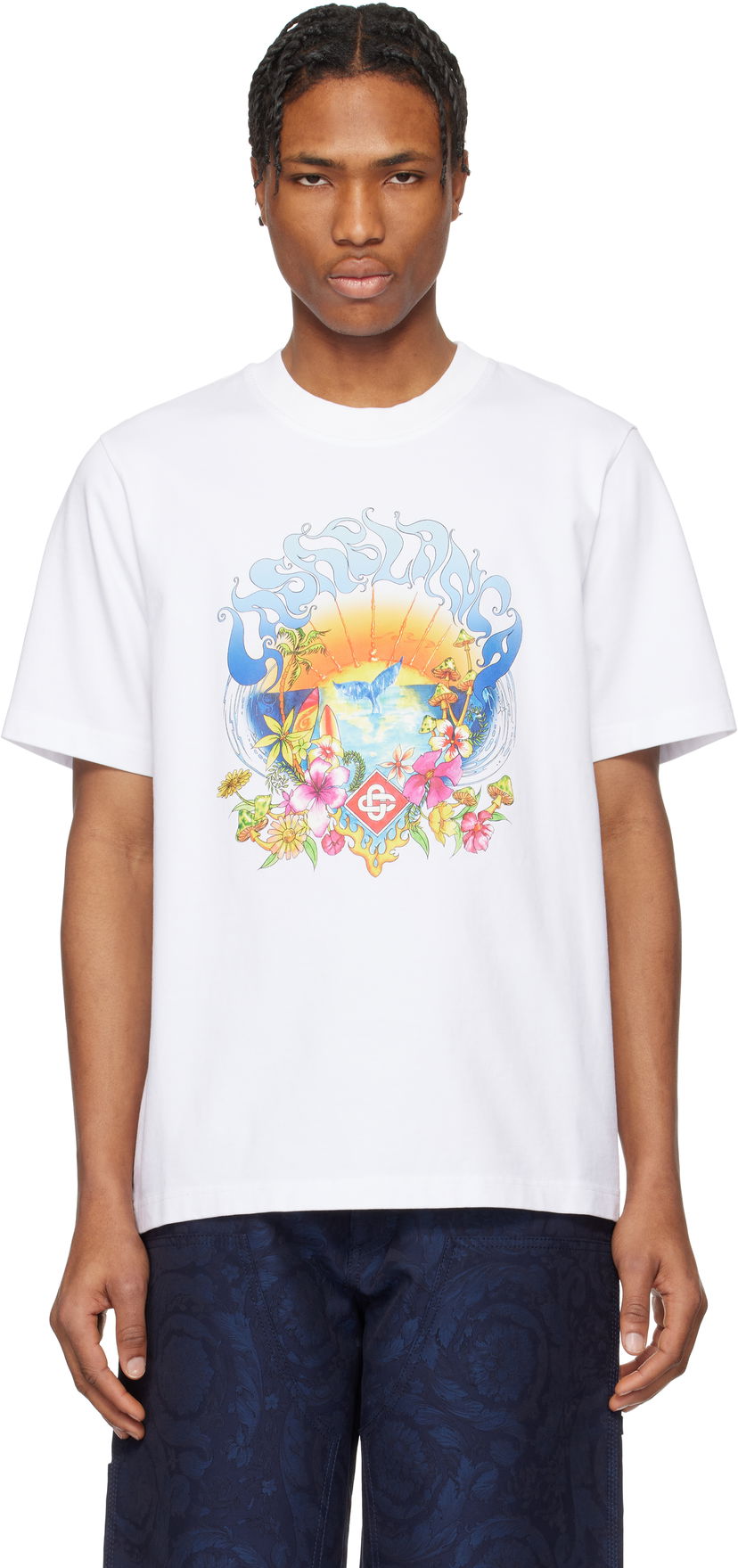 Majica Casablanca Casablanca Surf Trip Graphic T-Shirt Bela | MS25-JTS-001-04