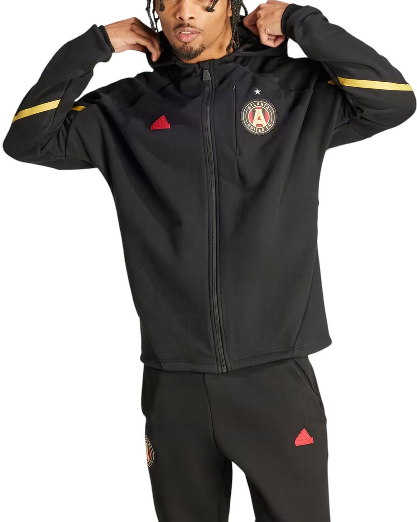 Pulover adidas Originals ATL ANTHM Black & Gold Training Hoodie Črna | iq0730