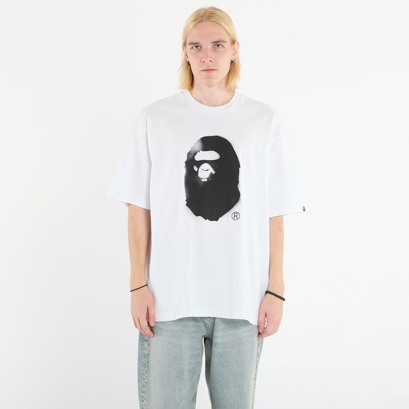 Majica BAPE Spray Print Ape Head Relaxed Fit T-Shirt Bela | 001TEL801334MWHT