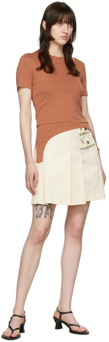 Majica Helmut Lang Helmut Lang Asymmetrical T-Shirt Rjava | L04HW511, 3