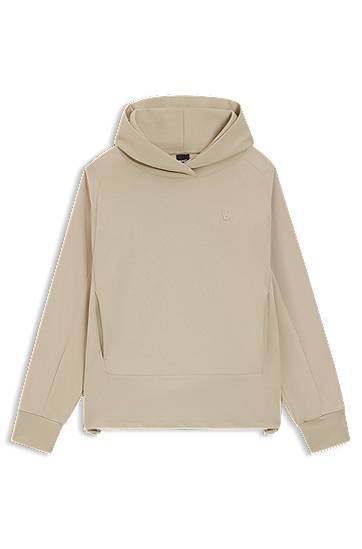 Pulover BOSS Contrast-panel Hoodie Bež | 50553638