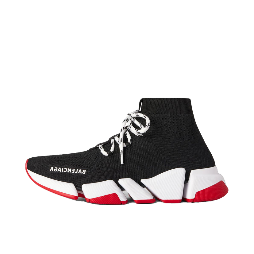 Superge in čevlji Balenciaga Speed 2.0 Lace Up Black Red Sole Črna | 769319W2DB21961