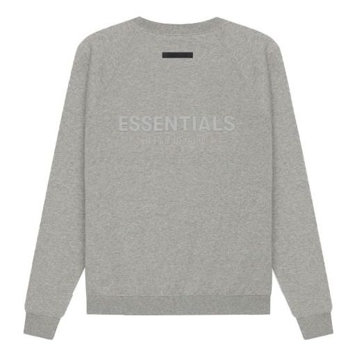 Pleteni pulover Fear of God Essentials Pull-Over Crewneck Sweatshirt Siva | FOG-SS21-610