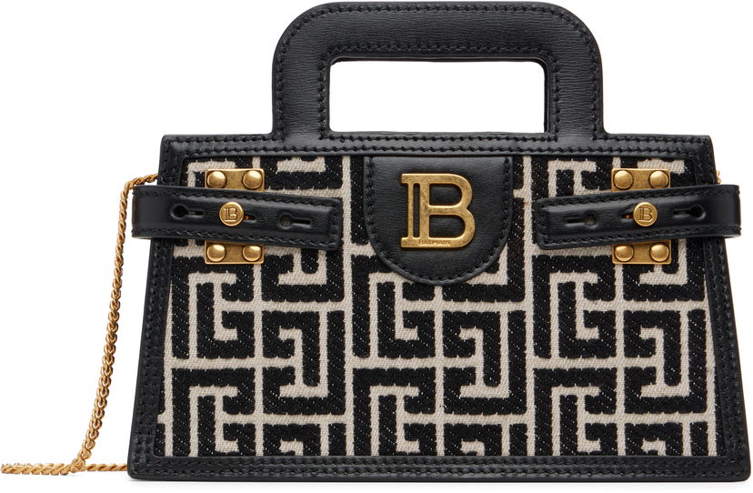 Torbica Balmain B-Buzz Small Monogrammed Bag Večbarvna | FN1KJ997TJGH