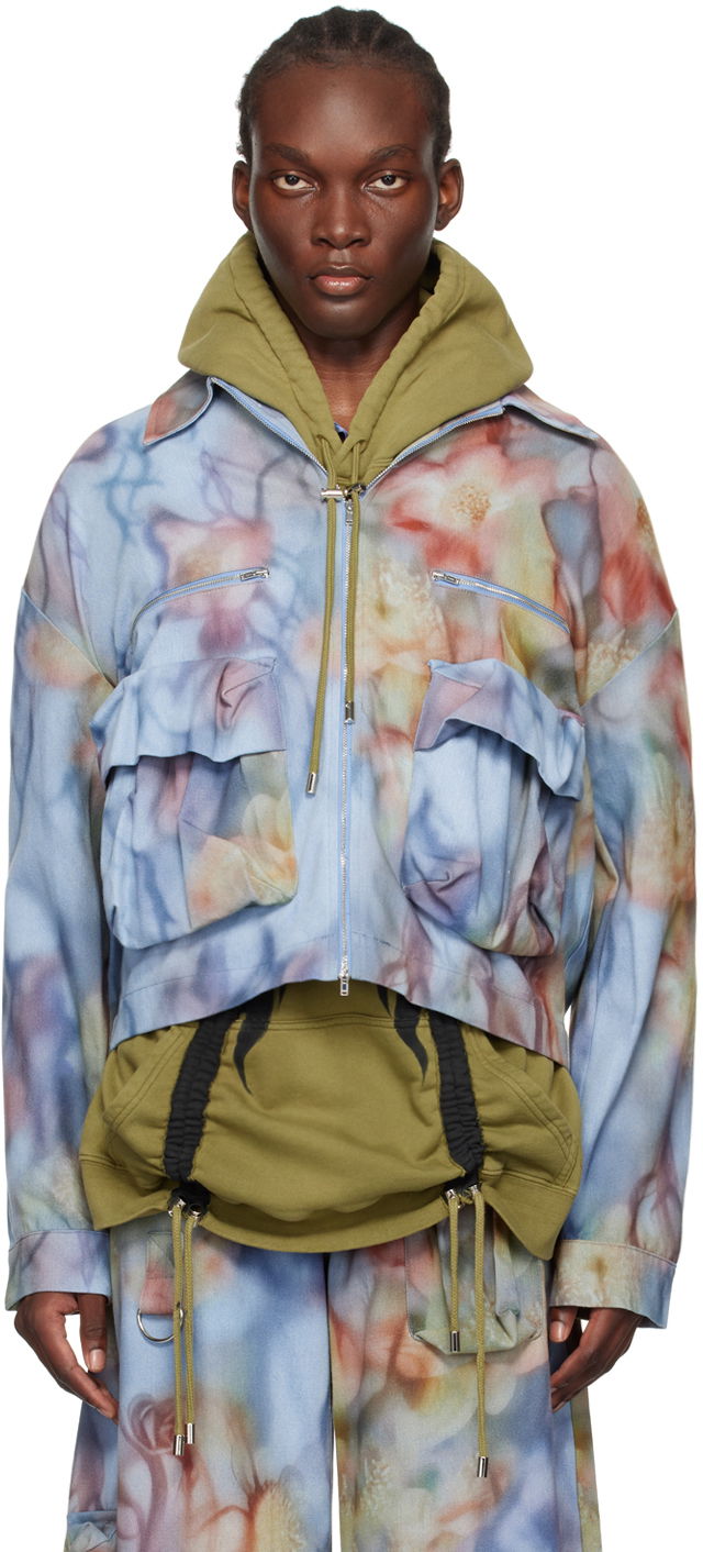 Jakna Collina Strada Collina Strada Nash Cropped Zip-Up Jacket Modra | XX5004