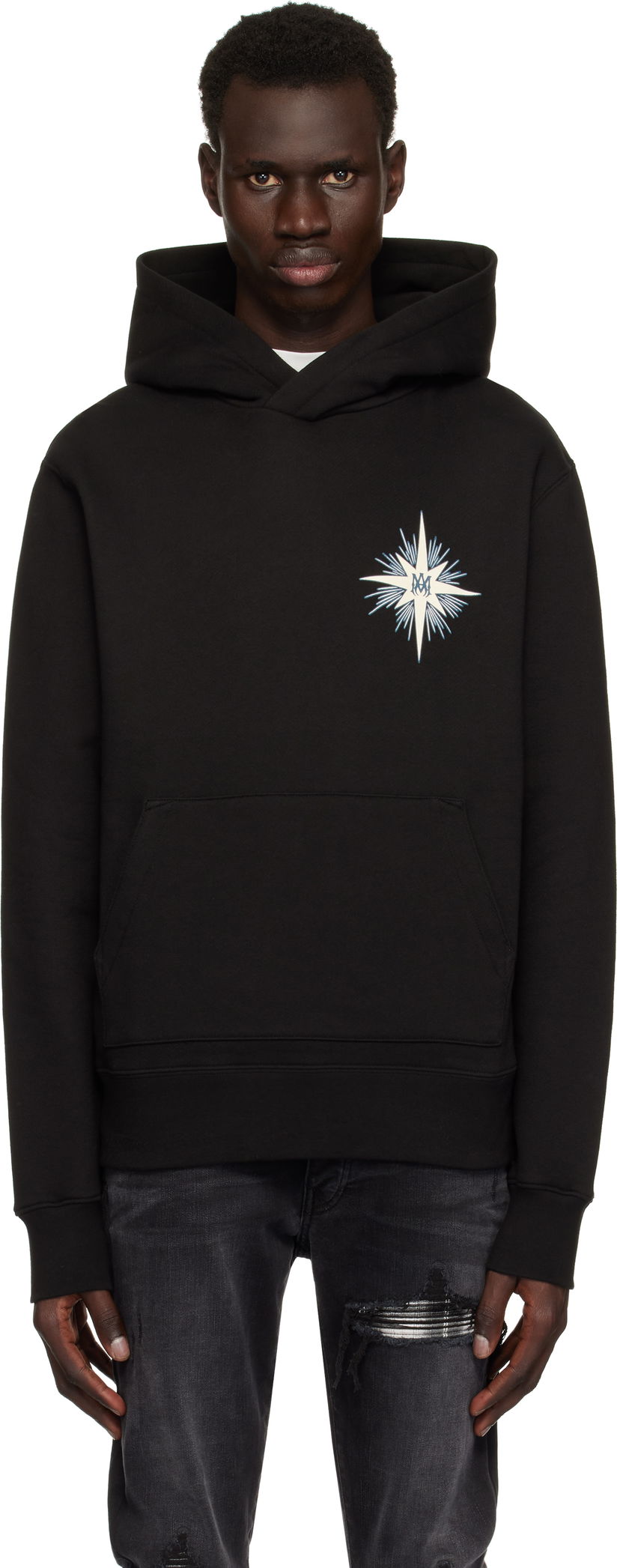 Pulover AMIRI AMIRI Starburst Hoodie Črna | AMJYHD1107