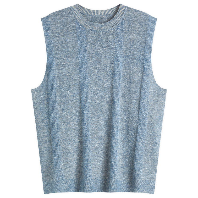 Pleteni pulover Maison Margiela Maison Margiela Knitted Sleeveless Jumper, Size Large Modra | S50FB0107M13097529F