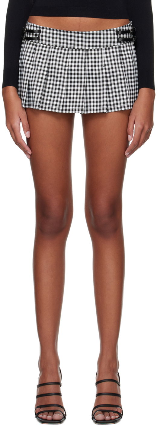 Krila Miaou Miaou Reno Gingham Mini Skirt Črna | 4020GINOND
