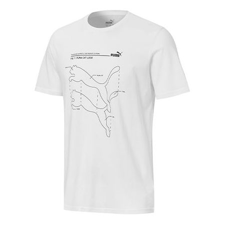 Majica Puma Graphic Print Short Sleeve T-Shirt Bela | 587581-02