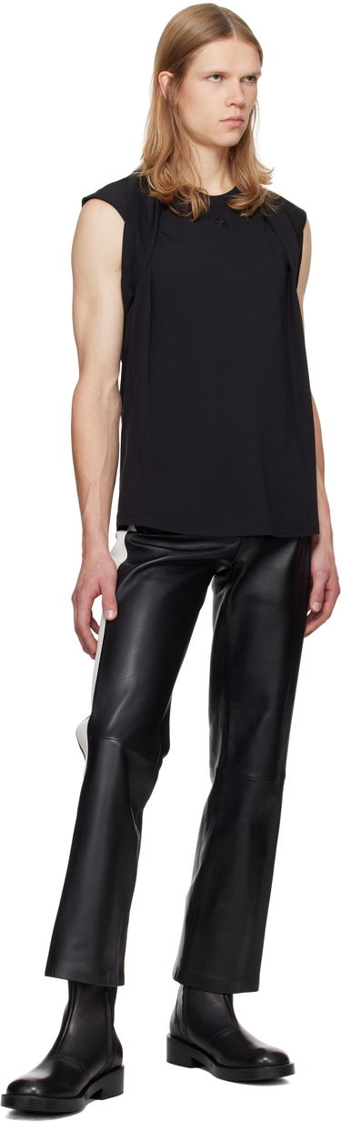 Majica brez rokavov Courrèges Courrèges Draped Tank Top Črna | 324JDE081JS0107, 3