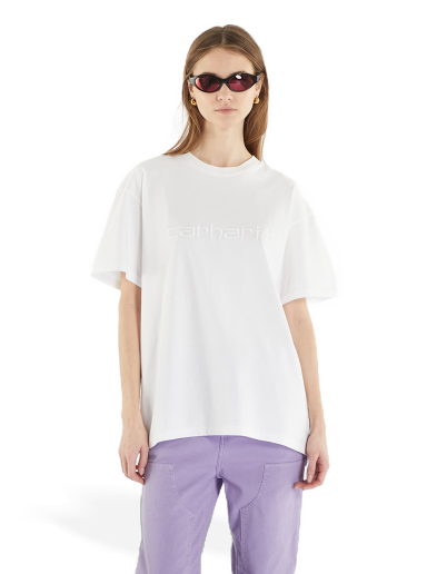 Majica Carhartt WIP Duster Short Sleeve T-Shirt UNISEX White Garment Dyed Bela | I030110.02GD