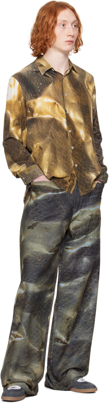 Kavbojke Serapis Serapis Golden Hour Printed Jeans Rjava | SS25_DE_1W, 3